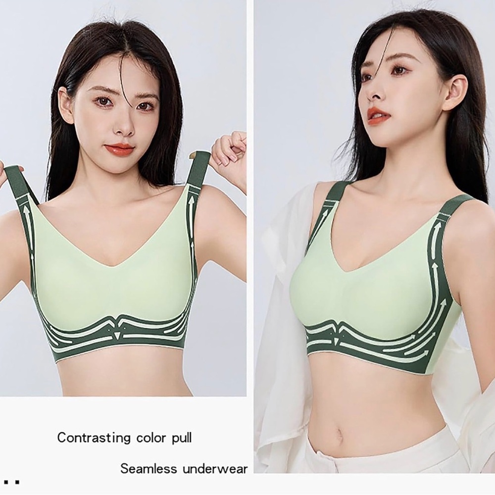 Elegant Olive Green Sports Bra - Picture 5 of 6
